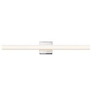 Sonneman SQ Bar 32 Inch LED Bathroom Vanity Light in Polished Chrome