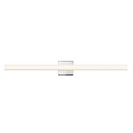 Sonneman SQ Bar 40 Inch LED Bathroom Vanity Light in Polished Chrome