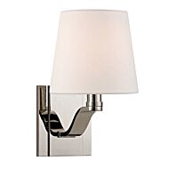 Hudson Valley Clayton 9 Inch Wall Sconce in Polished Nickel