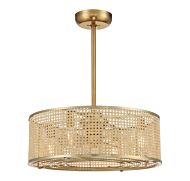Savoy House Astoria 4 Light Fan D'Lier in Warm Brass