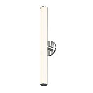 Sonneman Bauhaus Columns™ 24 Inch Bathroom Vanity Light in Satin Chrome