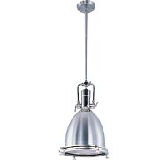 Maxim Lighting Hi Bay 14.25 Inch Frosted Metal Pendant in Polished Nickel