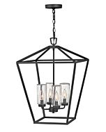 Hinkley Alford Place 4-Light Outdoor Pendant In Museum Black