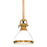Hudson Valley Randolph 11 Inch Pendant Light in Aged Brass