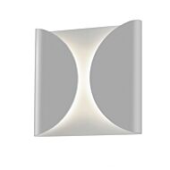 Sonneman Folds 8 Inch LED Wall Sconce in Textured Gray