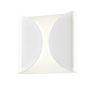 Sonneman Folds 8 Inch LED Wall Sconce in Textured White