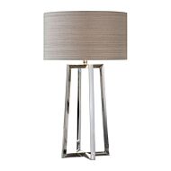 Keokee 1-Light Table Lamp in Polished Stainless Steel