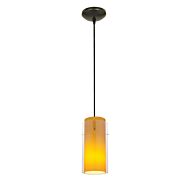 Access Glass`N Glass Cylinder Pendant Light in Oil Rubbed Bronze