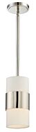 Libby Langdon for Crystorama Grayson 6 Inch Pendant Light in Polished Nickel