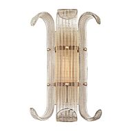 Hudson Valley Brasher 16 Inch Wall Sconce in Aged Brass
