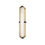 Hudson Valley Tribeca Bathroom Vanity Light in Aged Brass and Black