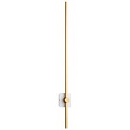 Zora 1-Light LED Wall Sconce in White W with Industrial Brass