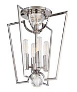 Hudson Valley Waterloo 4 Light 13 Inch Ceiling Light in Polished Nickel