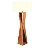 Spin 1-Light Floor Lamp in Imbuia