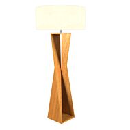 Spin 1-Light Floor Lamp in Louro Freijo