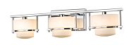 Z-Lite Porter 3-Light Bathroom Vanity Light In Chrome