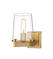 Z-Lite Callista 1-Light Bathroom Vanity Light In Rubbed Brass