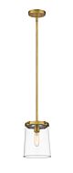 Z-Lite Callista 1-Light Mini Pendant Light In Rubbed Brass