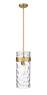 Z-Lite Fontaine 1-Light Pendant Light In Rubbed Brass