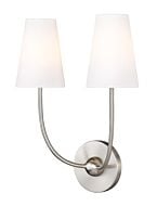 Shannon 2-Light Wall Sconce in Brushed Nickel