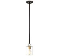 Minka Lavery Studio 5 Pendant Light in Painted Bronze with Natural Brush