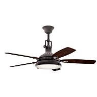 Hatteras Bay 1-Light 52" Ceiling Fan in Weathered Zinc