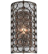 Kalco Juli 13 Inch Wall Sconce in Natural Burnt Stainless Steel