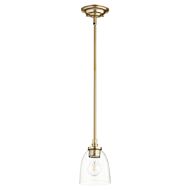 Quorum Rossington 5 Inch Pendant Light in Aged Brass with