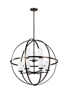 Sea Gull Alturas 9 Light LED Contemporary Chandelier in Brushed Oil Rubbed Bronze