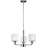 Sea Gull Canfield 3 Light Chandelier in Brushed Nickel