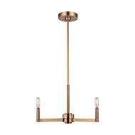 Fullton 3-Light LED Chandelier in Satin Brass