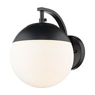 Golden Dixon 10 Inch Wall Sconce in Black
