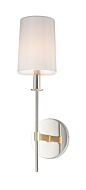 Maxim Uptown Wall Sconce in Satin Brass and Polished Nickel