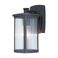 Maxim Terrace Outdoor Clear Ribbed Wall Lantern in Bronze