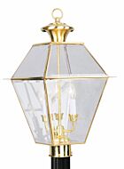 Westover 3-Light Post-Top Lanterm in Polished Brass