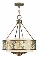 Avalon 5-Light Chandelier in Hand Applied Palacial Bronze w with Gildeds