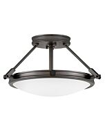 Hinkley Collier 3-Light Semi-Flush Ceiling Light In Black Oxide