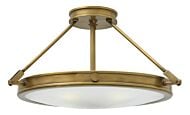 Hinkley Collier 4-Light Semi-Flush Ceiling Light In Heritage Brass
