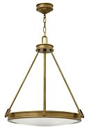 Hinkley Collier 4-Light Pendant In Heritage Brass