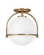 Hinkley Somerset 1-Light Semi-Flush Ceiling Light In Heritage Brass