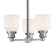 Hudson Valley Windham 3 Light 15 Inch Ceiling Light in Polished Nickel