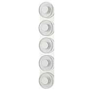 Pearl 5-Light LED Wall Sconce in Polished Nickel