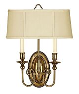 Hinkley Cambridge 2-Light Wall Sconce In Burnished Brass