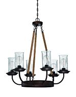 Craftmade Thornton 6 Light Transitional Chandelier in Aged Bronze Brushed
