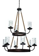 Craftmade Thornton 9 Light Transitional Chandelier in Aged Bronze Brushed