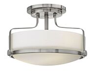 Hinkley Harper 3-Light Semi-Flush Ceiling Light In Brushed Nickel