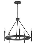 Hinkley Tress 5-Light Pendant In Forged Iron