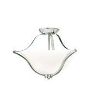Langford 2-Light LED Pendant with Semi-Flush in Brushed Nickel