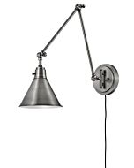 Hinkley Arti 1-Light Wall Sconce In Polished Antique Nickel