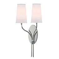 Hudson Valley Rutland 2 Light 25 Inch Wall Sconce in Polished Nickel